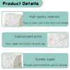 ZEPIQOR Floral Quilted Large Capacity Soft Cotton Cosmetic Bag for