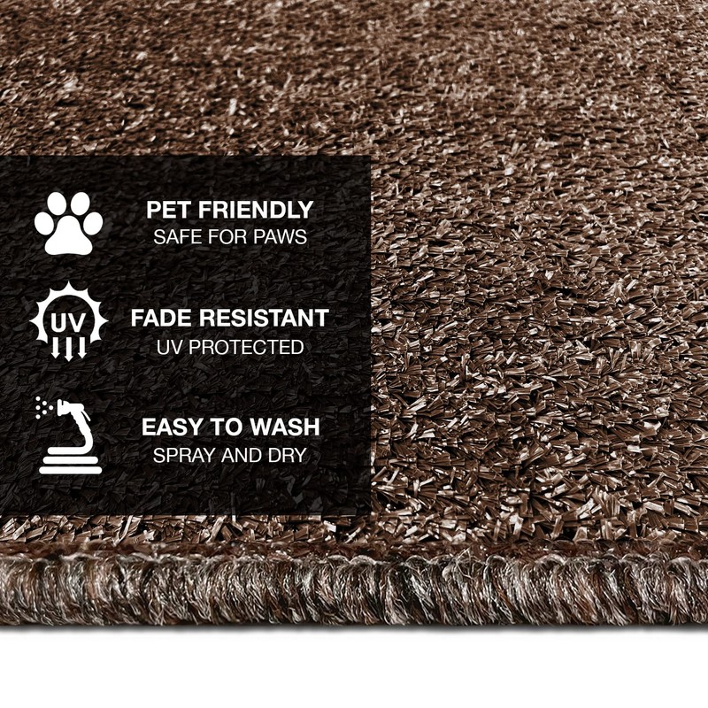 Prest-O-Fit 3-Pack 2-4028 Wraparound Jumbo RV Step Rug Espresso 23