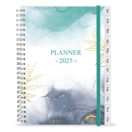 2025 Weekly & Monthly Planner - January 2025 to December 2025, 2025 Planner & Organizer Notebook to Track Goals, Medium 6.5" x 8.5", Teal