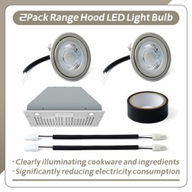 YIYANTO ON-E01-32 Range Hood Light Bulb 12VDC 3W 6000K LED Compatible with RH-IT RH-BQ RH-SP06 RH-SP08-N, Cold White, Better Heat Dissipation, 2-Pack
