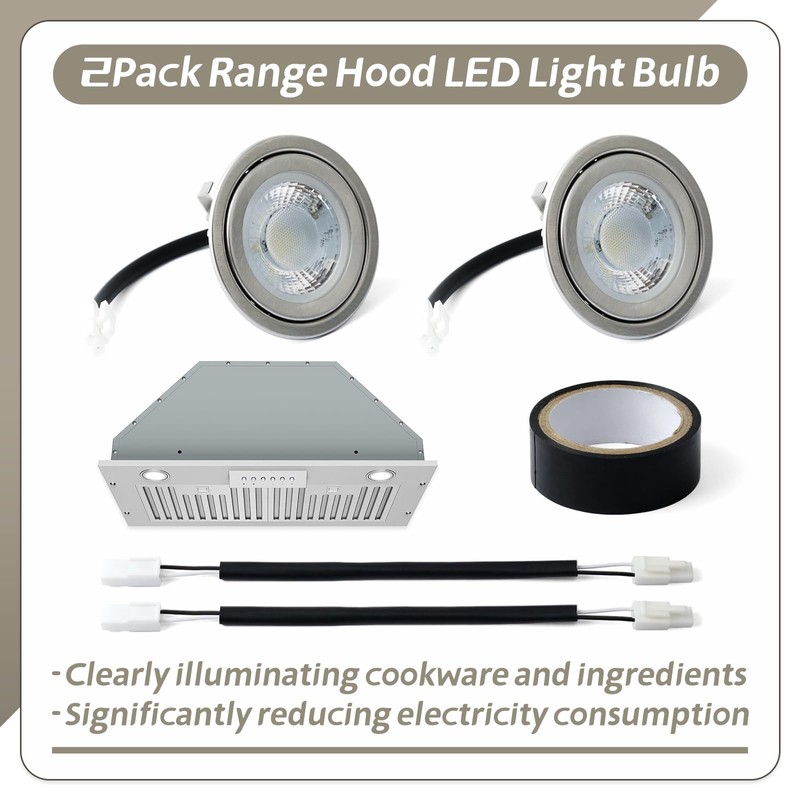 YIYANTO ON-E01-32 Range Hood Light Bulb 12VDC 3W 6000K LED