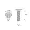 M5 (5mm x 12mm Inc Head) Hex Socket Countersunk Machine