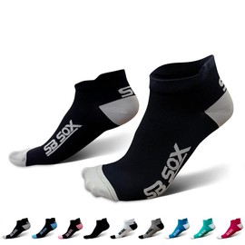 SB SOX 2-Pair Lowcut Running Socks for Men & Women - Best Socks for All Day Wear, Athletic, & Travel - Color: Black/Gray, Size: X-Large