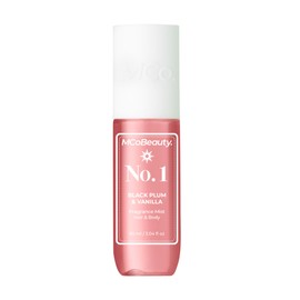 MCoBeauty Fragrance Mist No. 1 Black Plum & Vanilla, Lightly Fruit Scent with Warm Floral Notes for Day or Night, Vegan, Cruelty Free