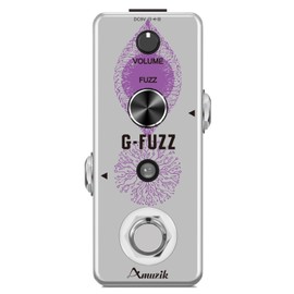 Amuzik Vintage Fuzz Guitar Effects Pedal G-FUZZ Pedal Guitar Effects Analog Fuzz Guitar Effect Pedal for Electric Guitar Mini Size True Bypass