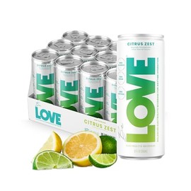 Be LOVE™ Electrolyte Drink – Still & Non-Carbonated, Subtle Hint of Flavor – Zero Sugar, Zero Calories, Zero Caffeine – Preservative Free – Sodium, Magnesium & Potassium for Daily Hydration – Non-GMO, Vegan – 12 fl oz (Pack of 12, Citrus Zest)
