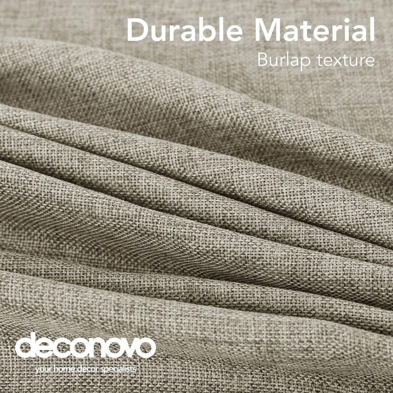 Deconovo - Waterproof Linen Effect Rectangular Tablecloth -Outdoor Table Cover