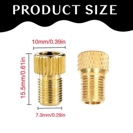 XUZOPIM Bicycle Valve Adaptor, Adaptor Bicycle Valve to Car Valve, Valve Adapter, Valve Adapter Set, Bicycle Tyre Valve Converter, for Bicycles, Mountain Bike, Pack of 16