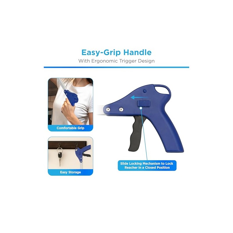 NOVA 32” Folding Reacher Grabber Tool – Lightweight Suction Grip