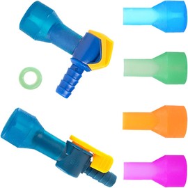 J.CARP Hydration Accessories Kit (7 in 1), Including 4Pcs Bite Valve Replacement Mouthpieces, 2PCS Shutoff Valves, and 1Pc O-Ring for Water Backpack Bladder Reservoir, Compatible with Most Brands