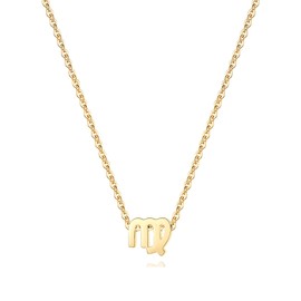 Aimber 18K Gold Plated Astrology Necklace for Women Jewelry,12 Zodiac Pendant Horoscope Constellations Necklace(Sign,Virgo)