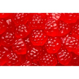 Bayside Candy Gummy Red Raspberries - Berry Red Gummi Raspberries (1LB)