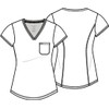 Cherokee Forma Mujer Scrubs Top Tuckable Cuello en V CK819,