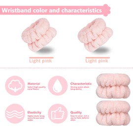 Taocar 2pcs Wrist Bands for Washing Face, Face Washing Wristbands, Arm Wrist Towels for Washing Face, Spa Face Wash Wristbands, Absorbent Wristbands for Washing Your Face, Stretchy Wrist Wash Bands