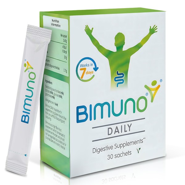 BIMUNO Original - Daily Prebiotic Food Supplements. Gut Health Support for Men, Women, Kids & Bifidobacterium Culture. High in Fibre. Taste Free, Vegetarian, Gluten Free | 1 Pack (30 Sachets)