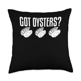Oyster Shell Designs Idea Got Mussel Seafood Shellfish Oyster Throw Pillow, 18x18, Multicolor