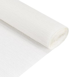 sourcing map Crepe Paper Roll 6.9ft Long 20 Inch Wide for Wedding Ceremony Various Large Festivals Decoration, White