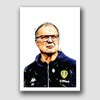 LEEDS United - Marcelo BIELSA Framed Illustration Print Poster