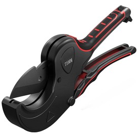 CHENGNAN Ratchet-Type PVC Pipe Cutters Tube Hose Cutter One-Hand Fast Pipe Cutting Tool with Quick Change Blade System,75mm