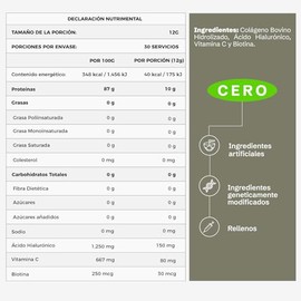 FLORA 01 | Bella | Péptidos de Colágeno con Biotina, Vitamina C y Ácido Hialurónico | Suplemento Alimenticio Natural | Cuidado de Piel, Cabello y Uñas