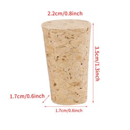 10 Piezas De Corcho Corcho Cónico Vino De Madera/Tapón De La Botella De Cerveza, Corchos Para Botellas De Vino (Botella De Vino 22x17x35mm)