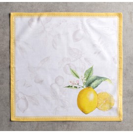 Maison d' Hermine Napkins 100% Cotton Decorative Easter Napkin Washable Cloth Napkins Set of 4 for Home, Wedding, Restaurant, Buffet Party & Camping, Limoncello - Spring/Summer (45cm x 45cm)
