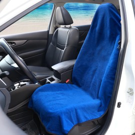 Leader Accessories Towel Car Seat Cover Waterproof Blue for Truck SUV Front Seat Machine Washable - After The Gym, Runs, Swimming, Surfing