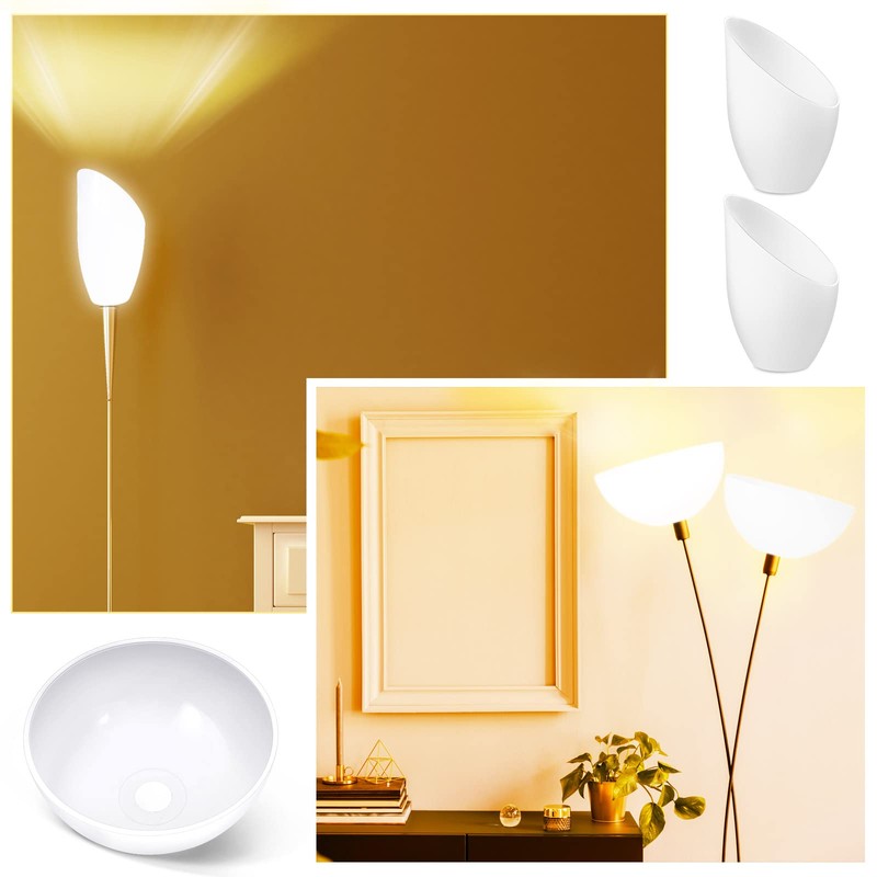 Hortsun Replacement Lamp Shade 4 Pcs White Replacement Plastic Lampshade