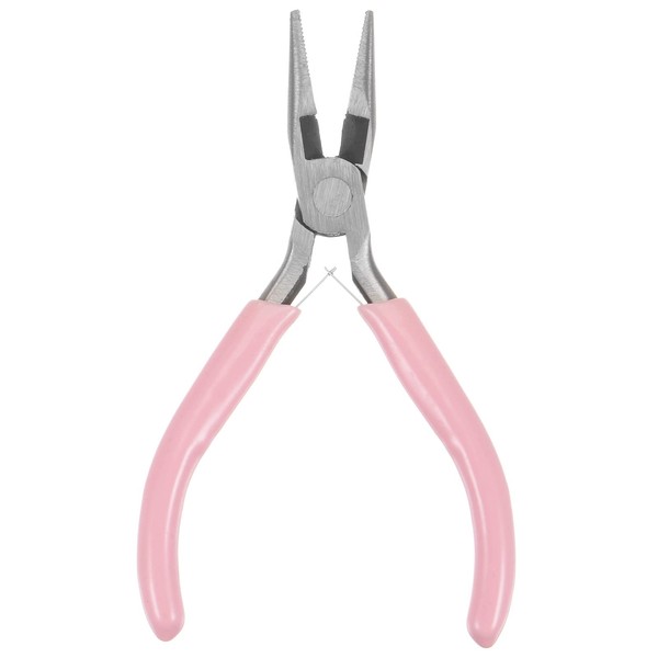 sourcing map Mini Needle Nose Pliers 4.5 Inch Serrated Precision