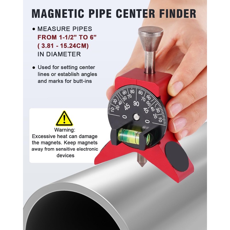BAOSHISHAN Centring Aid for Pipes, Pipe Marking Tool for Measuring