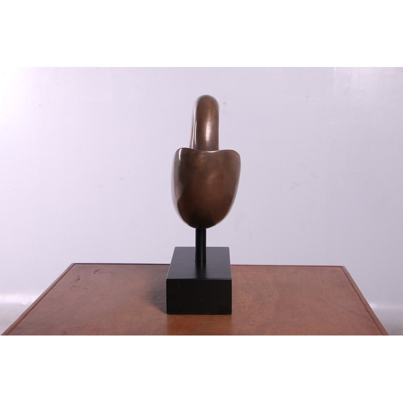 Large Nautilus Shell Sculpture Verde Bronze Finish