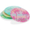com-four® 8 x Glass Coasters for Drinks - Round Drinks