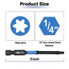 AXELORD 10Pcs Magnetic Torx Screwdriver Bit,1/4 "Hex Shank TT15 S2