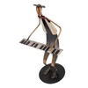 Piano Player Figurine Stable Base Elegant Decorative Metal Musical Statue