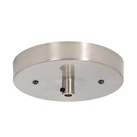 B&P Lamp® 6 Inch Diameter, Single Port, Modern Style Steel Canopy, Satin Nickel Finish