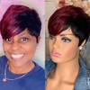 SAEIALL Peluca Corta Estilo Pixie de Cabello Humano para Mujeres