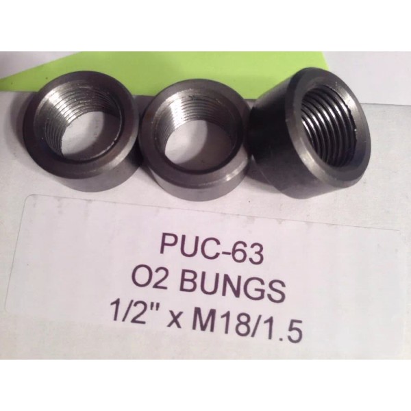 PUC 3x OXYGEN SENSOR NUT-BUNG M18 x 1.5) Catalytic Converter