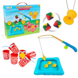 abeec Funfair Games for Kids, Carnival Games for the Family. Includes Hook A Duck, Tin Can Alley, Diabolo And Juggling Balls. Kids Games For Indoor And Outdoor Play, Perfect Kids Party Games
