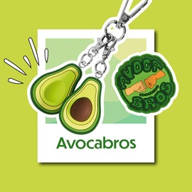 coocazoo Colour UP Set, Pendant & Velcro Patch for Mate, Joker & Porter School Backpacks, Motif & Pendant, Interchangeable & Individual, from 3rd Grade, Avocabros - Green, Colour Up Set