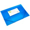 Elasticated File Q-CONNECT PP A4 400 Micron 3 Flaps Transparent