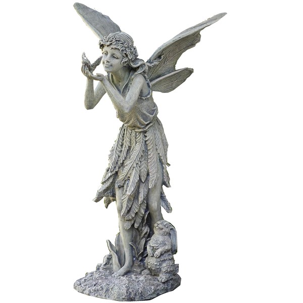 Napco 11230 Fairy with Bird Garden Statue, 20.5"