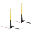 2 Pcs Whip Lights 340mm Long Amber Lighted Antenna Flagpole