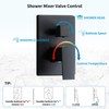RTTWYYUU Matte Black Shower Faucet Set with Tub Spout 10