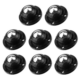 Meprotal Black 360 degree Caster Wheels Black ow Profile Swivel Wheels Self Adhesive Caster Wheels Caster Wheel for Storage Box, Trash Can, Furniture, pack of 8