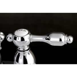 Kingston Brass KB1601TAL Tudor 4 Inch Centerset Lavatory Faucet With ABS/Brass Pop-Up, Polished Chrome, 4-3/4 inch in Spout Reach, Polished Chrome