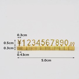 Price Display Counter Stand Label Tag Adjustable Number Sale Price Blocks 10 PCS Bronze GBP