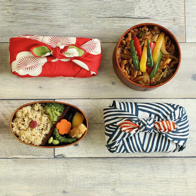 Furoshiki japonés reversible – Paño de envoltura tradicional para lonchera