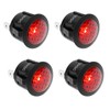 EMSea 4PCS Red LED Warning Light DC 12V 2 Pin