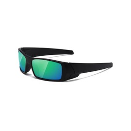 TIANYESY Polarized Sunglasses Men Womens Trendy Retro Rectangular Wrap- Ideal for Outdoor Adventures (Colorful Green)