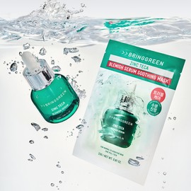 Bring Green Zinc Teca Trouble Serum Soothing Mask 10 sheets, 1 piece / 브링그린 징크테카 트러블 세럼 수딩 마스크 10매, 1개